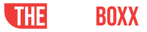 The GearBoxx logo (reversed white-on-red variant)